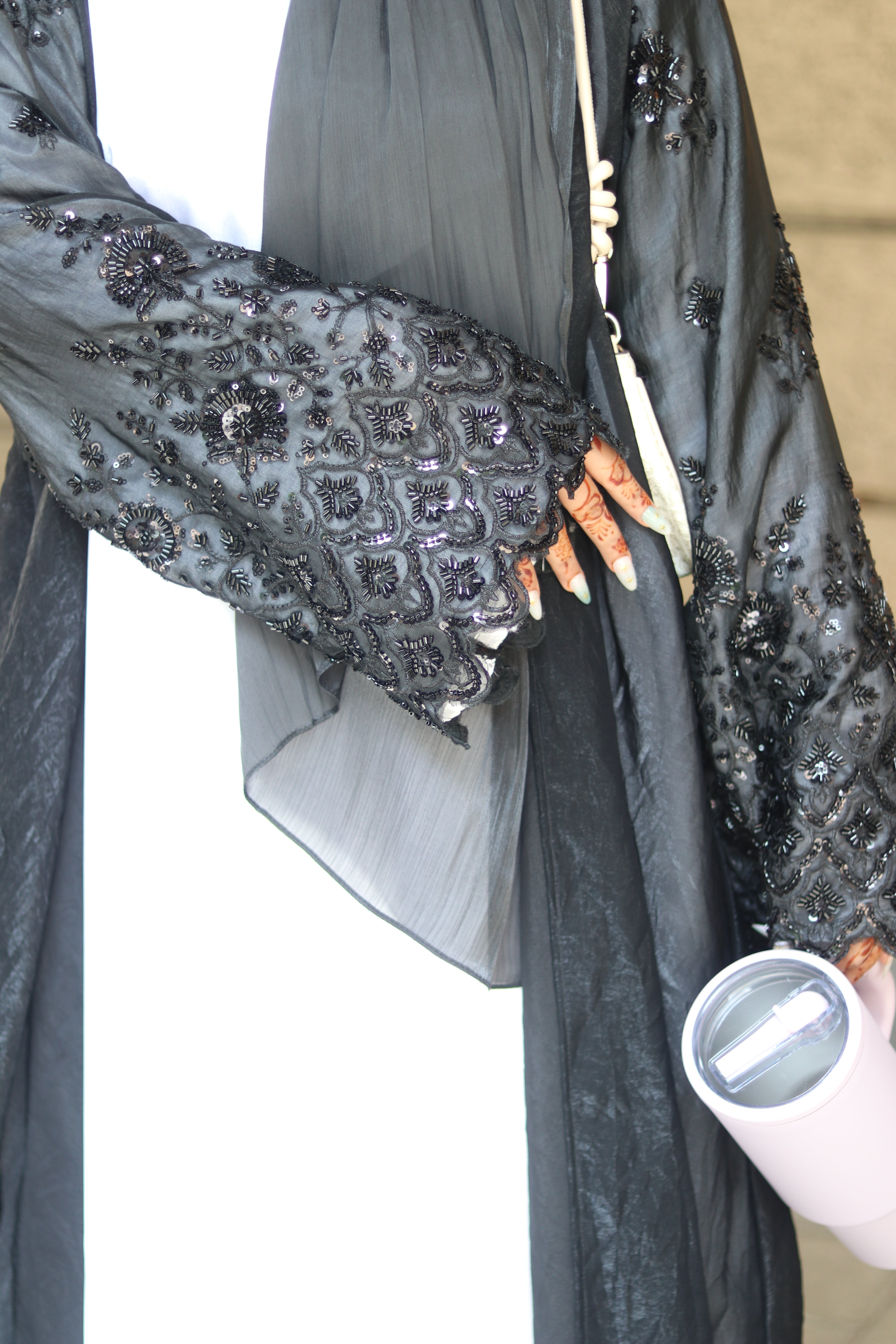 Noir Layered Abaya